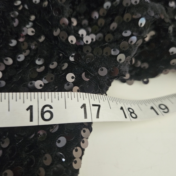 Fashion Nova Womens Sequin Mini Dress Sz Medium Dark Romantic Whimsigoth - Picture 9 of 12